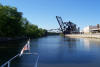 One of the many different types of lift bridges along Chicago River and Ship Canal