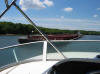 A tow on Chicago River and Ship Canal as seen from bridge of the Lola Marie